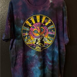 Liquid Blue tie dye Alice in Wonderland graphic